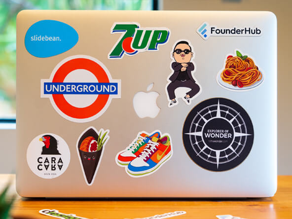 Print some branded laptop stickers and hand them out to staff and students  